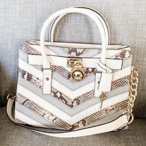 Michael Kors East West Hamilton Chevron Handbag
